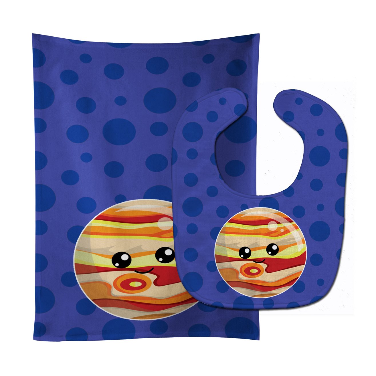 Planets Jupiter Baby Bib & Burp Cloth BB9040STBU by Caroline's Treasures