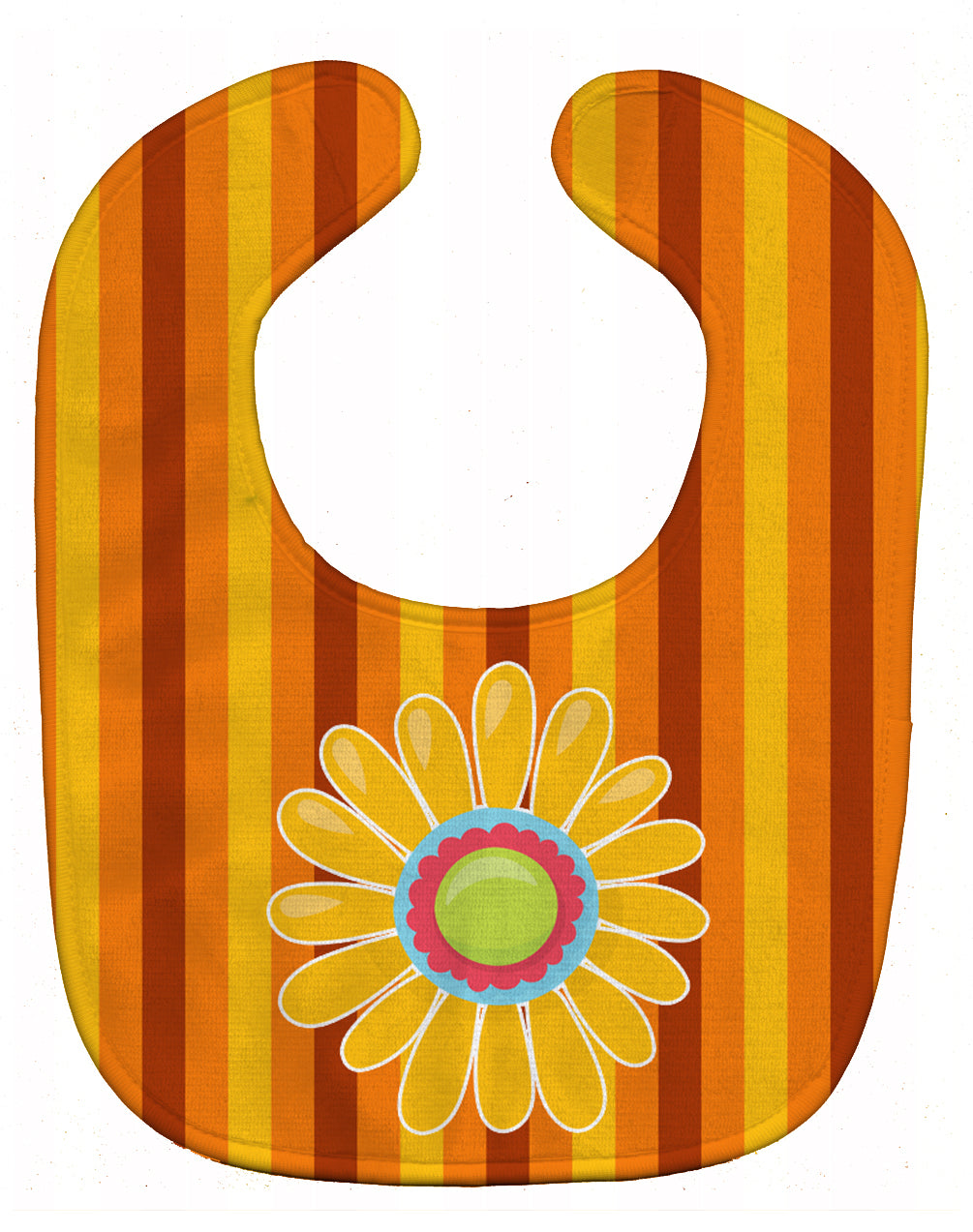 Heart Flower Orange Baby Bib BB9053BIB - the-store.com