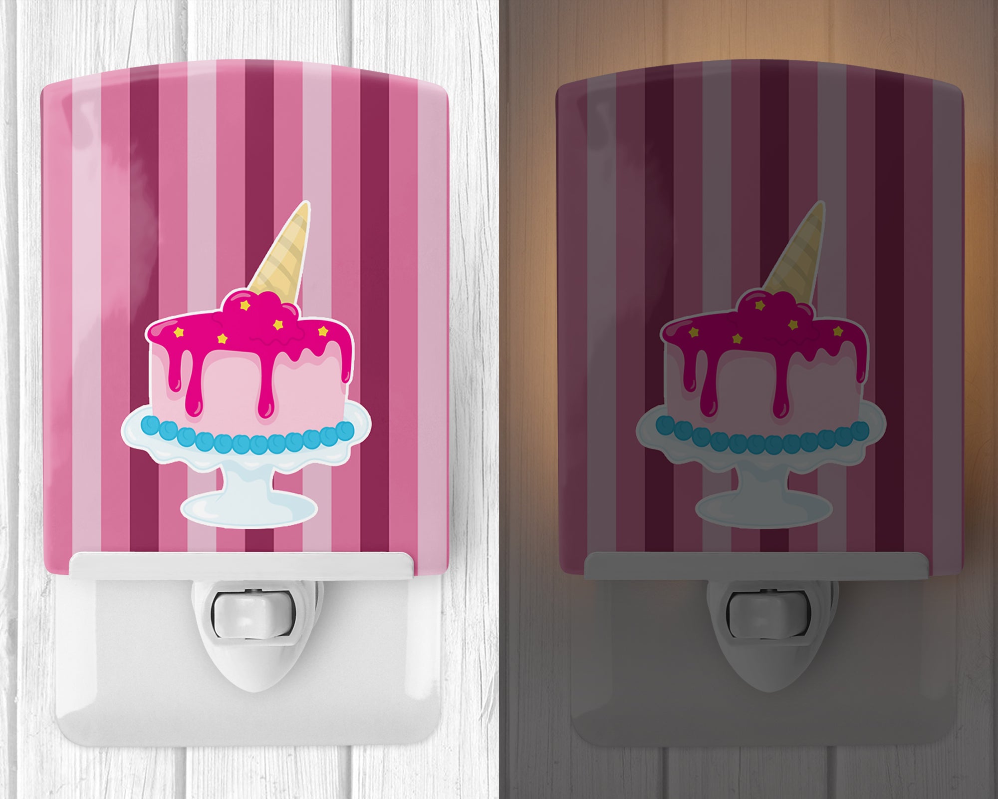 Ice Cream Cone Cake Ceramic Night Light BB9061CNL - the-store.com