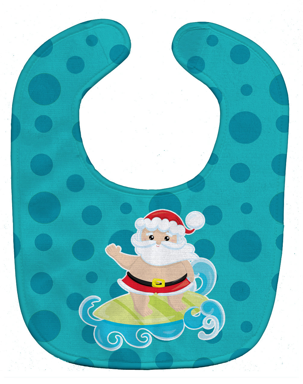 Beach Santa Claus Surfer Baby Bib BB9067BIB - the-store.com