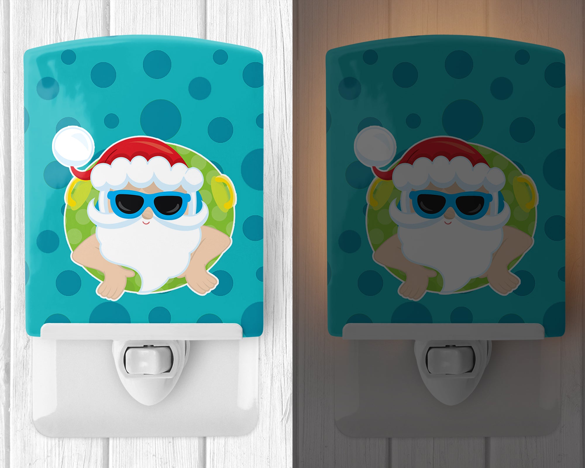 Beach Santa Claus #1 Ceramic Night Light BB9068CNL - the-store.com