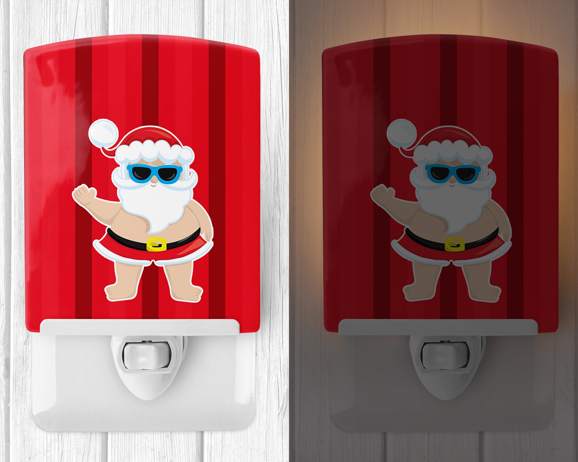 Beach Santa Claus #3 Ceramic Night Light BB9070CNL - the-store.com