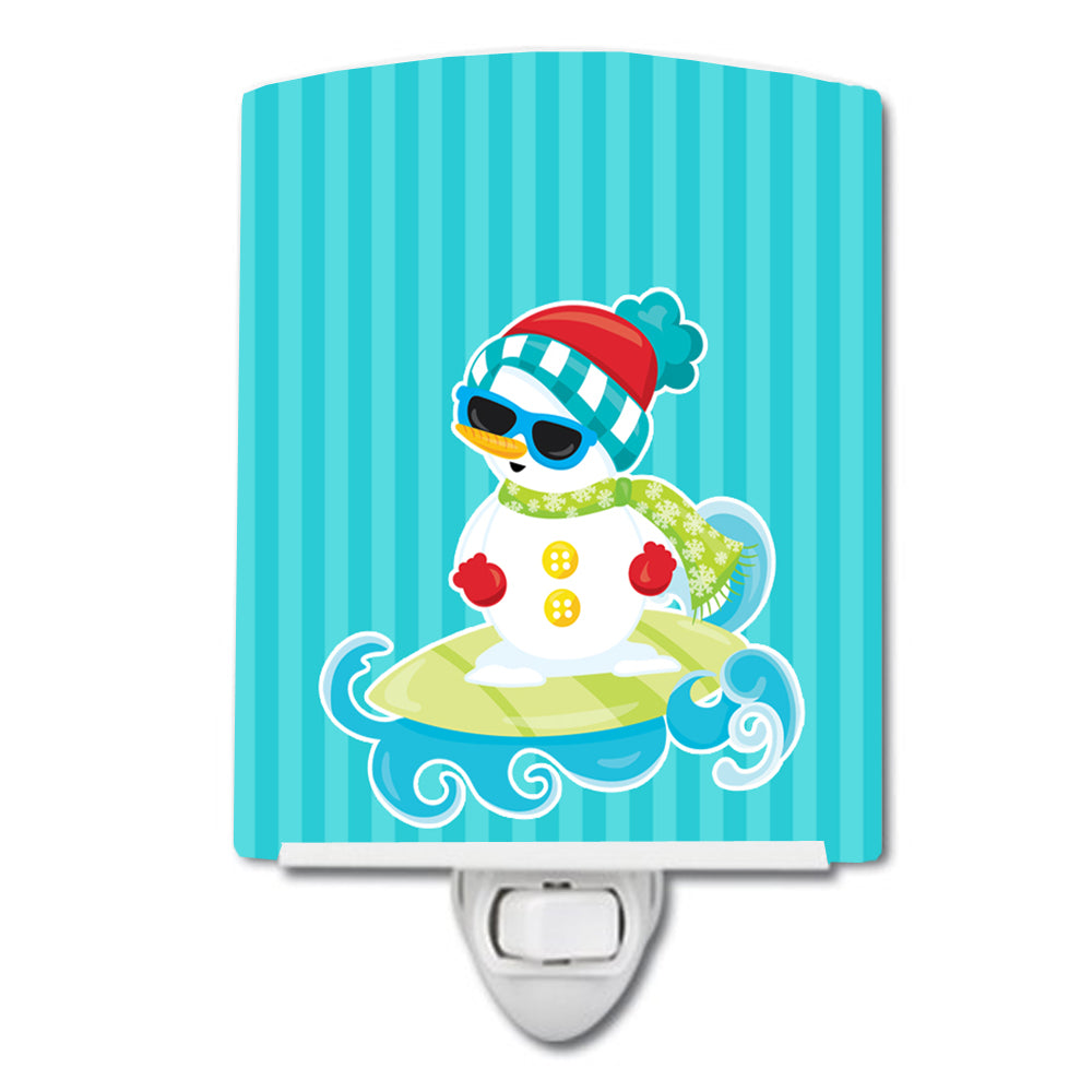 Beach Snowman Surfer #2 Ceramic Night Light BB9077CNL - the-store.com