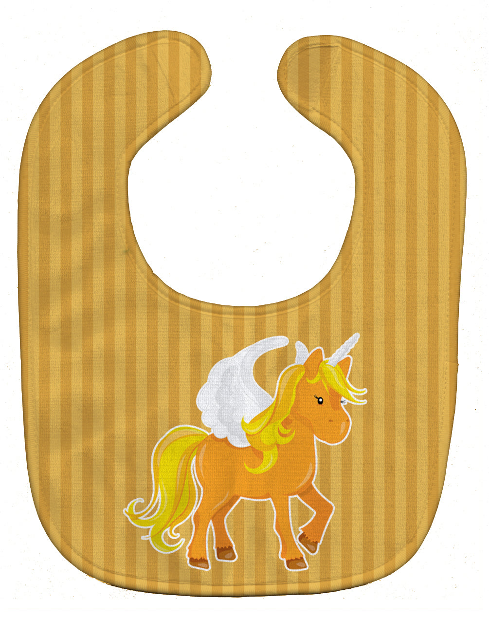 Unicorn Orange Stripes Baby Bib BB9092BIB - the-store.com