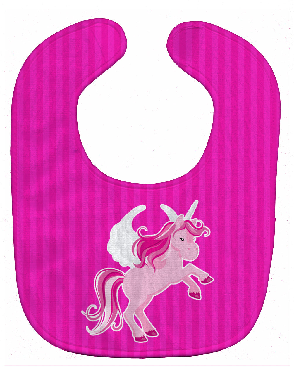 Unicorn Pink Stripes Baby Bib BB9093BIB - the-store.com