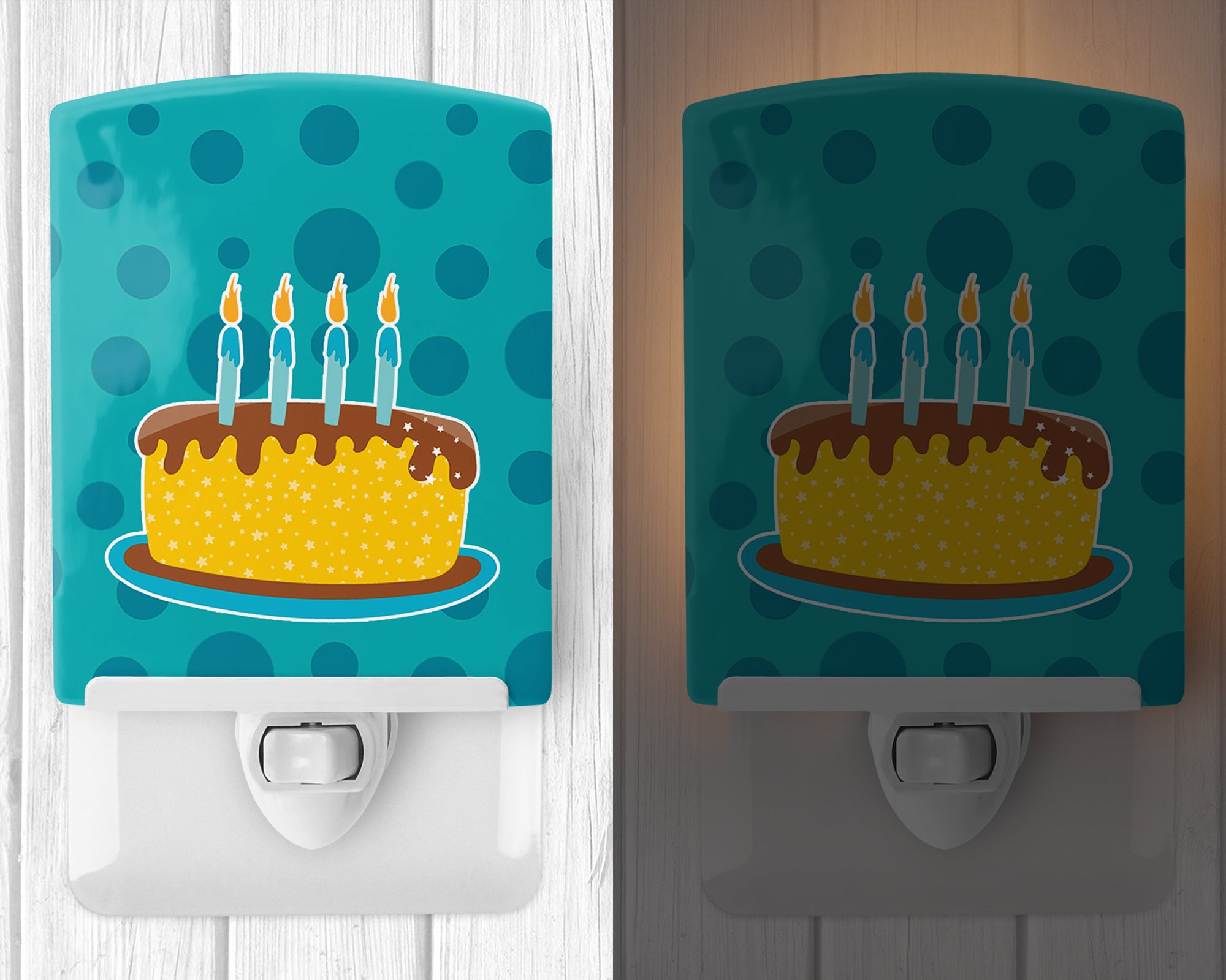 Birthday Cake Ceramic Night Light BB9094CNL - the-store.com