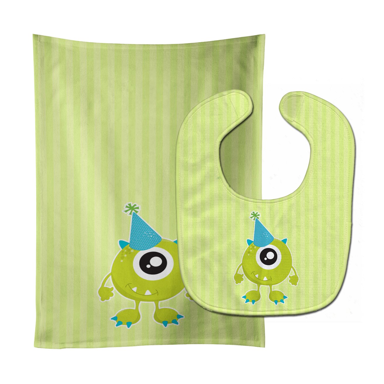 Birthday Monster Hat Baby Bib & Burp Cloth BB9102STBU by Caroline's Treasures