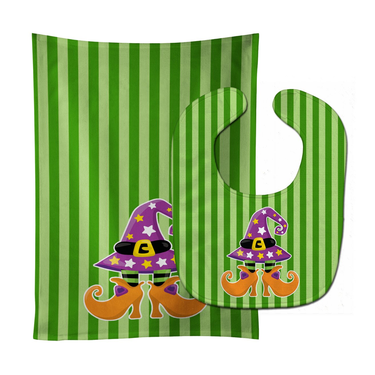 Halloween Witch's Feet #2 Baby Bib & Burp Cloth BB9107STBU by Caroline's Treasures