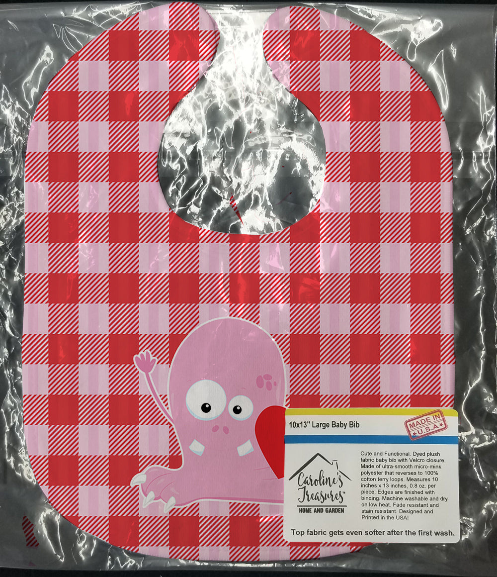 Cupid Monster Angel on Plaid Baby Bib BB9119BIB - the-store.com