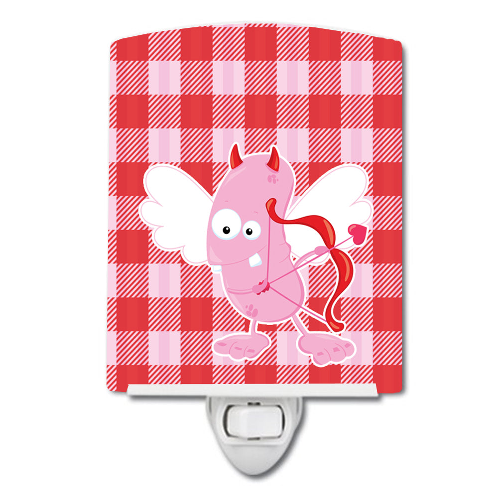 Cupid Monster Angel on Plaid #2 Ceramic Night Light BB9121CNL - the-store.com