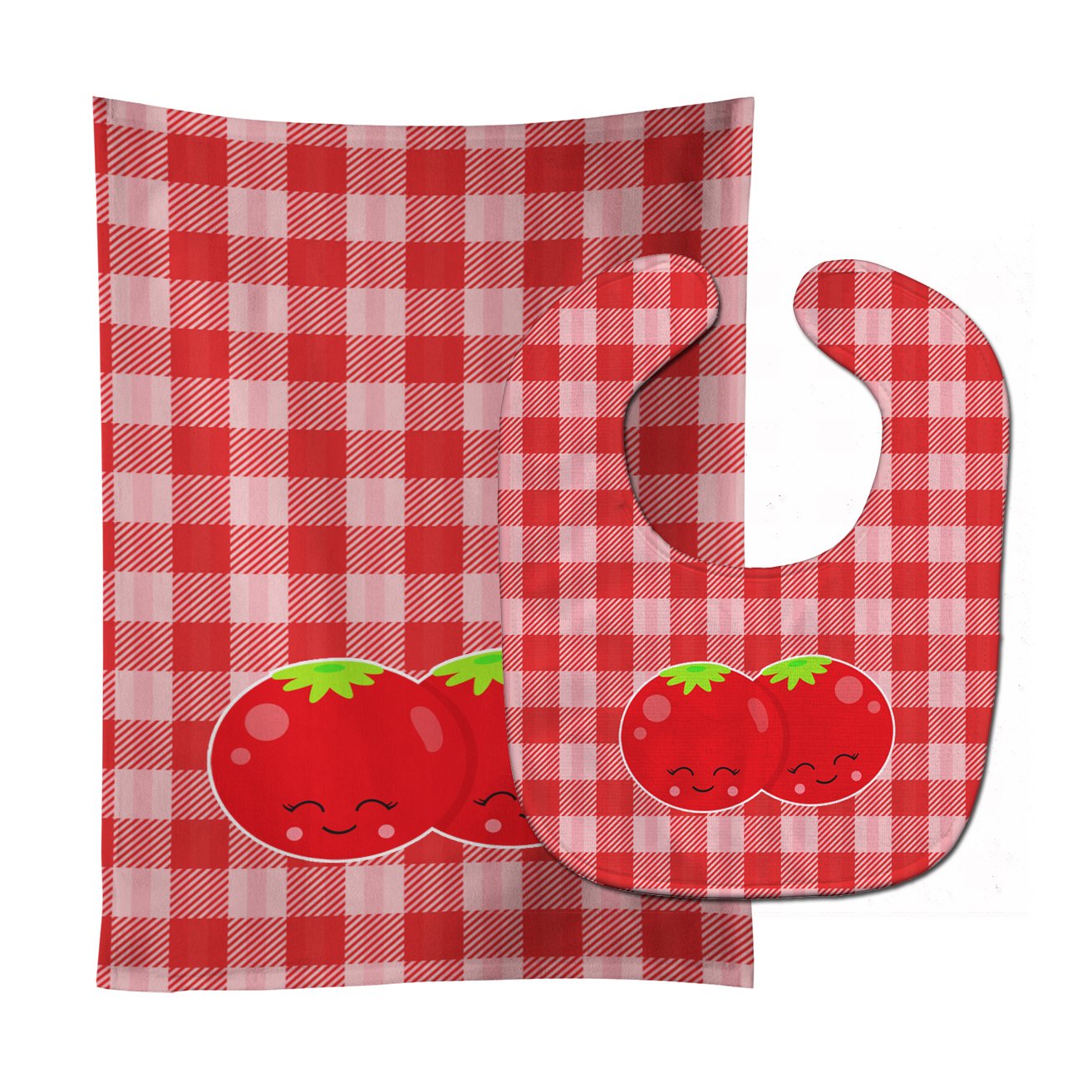 Tomatoes Baby Bib & Burp Cloth BB9139STBU by Caroline's Treasures