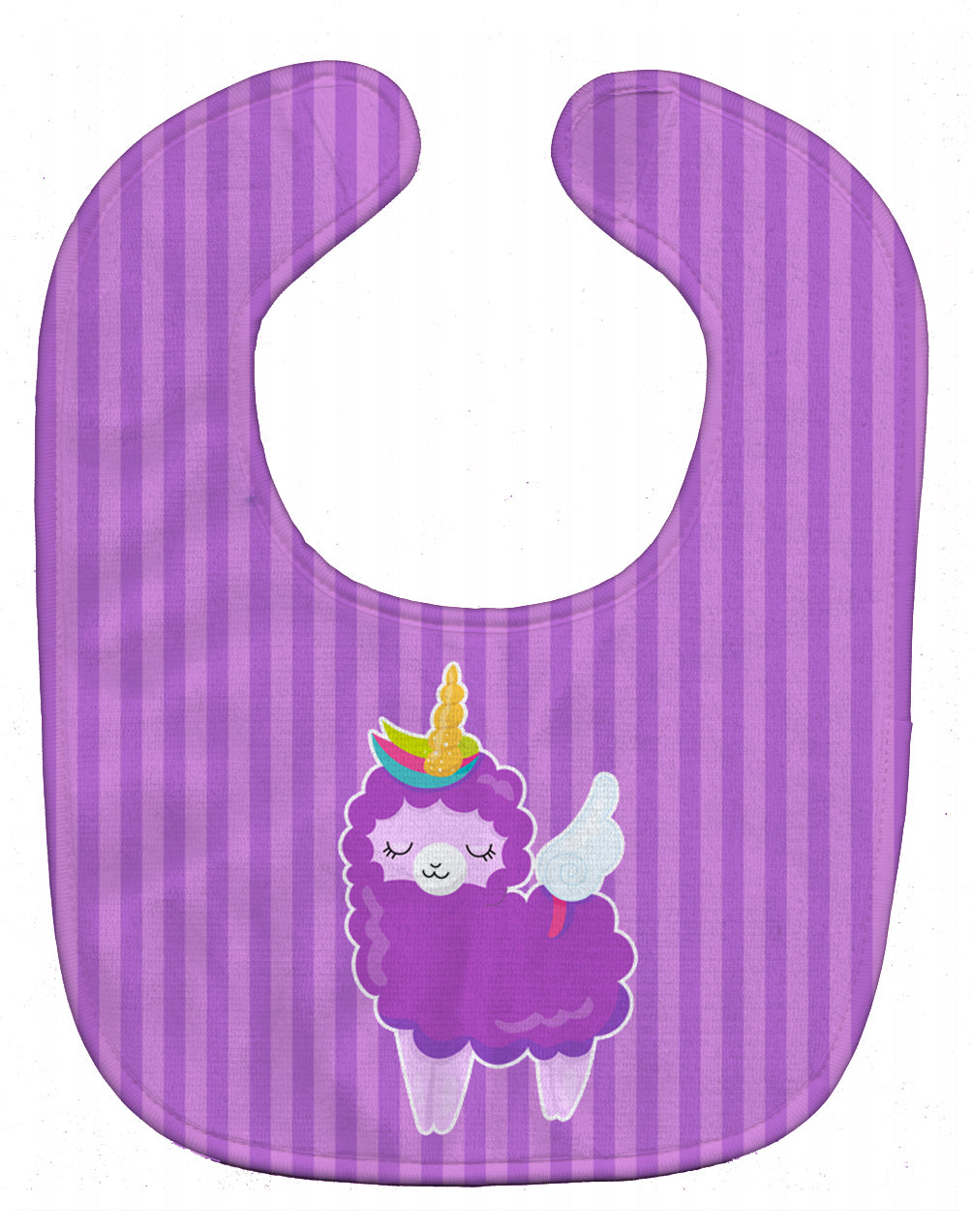 Sheep Unicorn on Stripes Baby Bib BB9143BIB - the-store.com