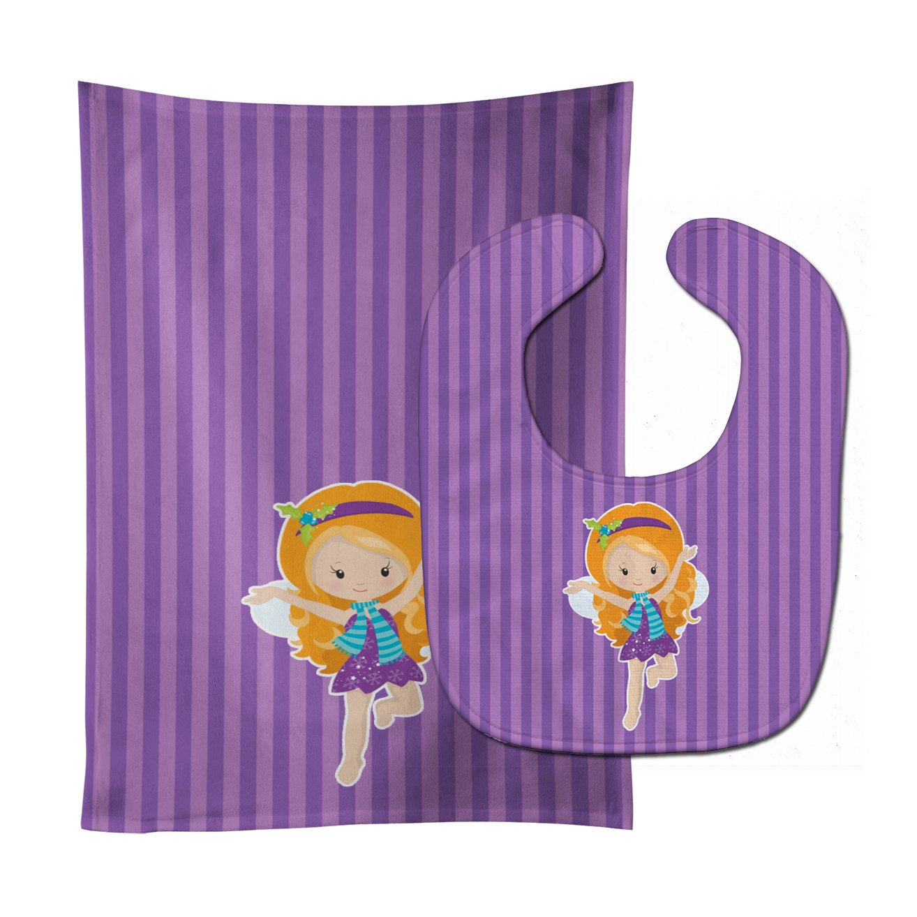 Ginger Haired Fairy #2 Baby Bib & Burp Cloth BB9148STBU by Caroline's Treasures