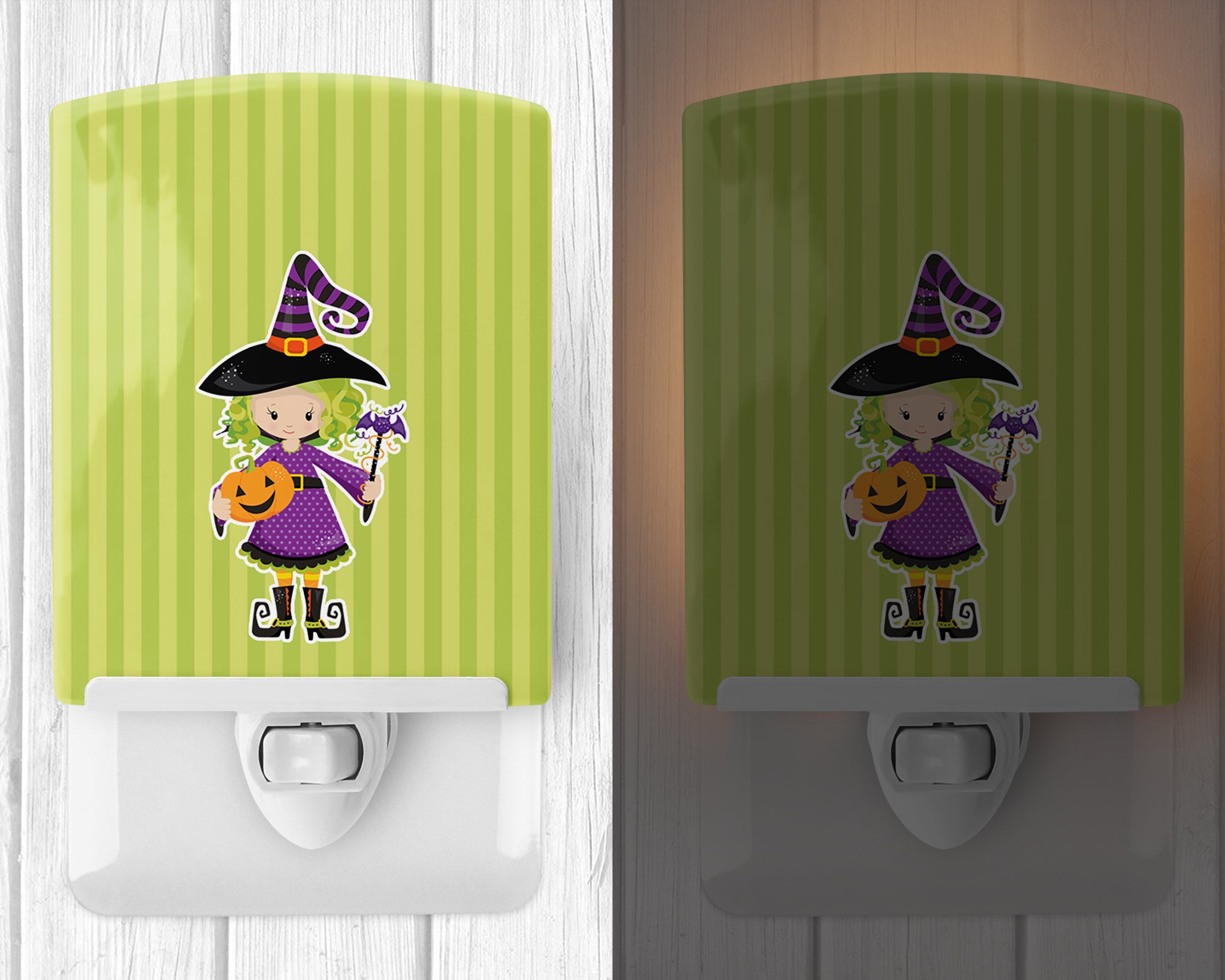 Halloween Witch #2 Ceramic Night Light BB9155CNL - the-store.com