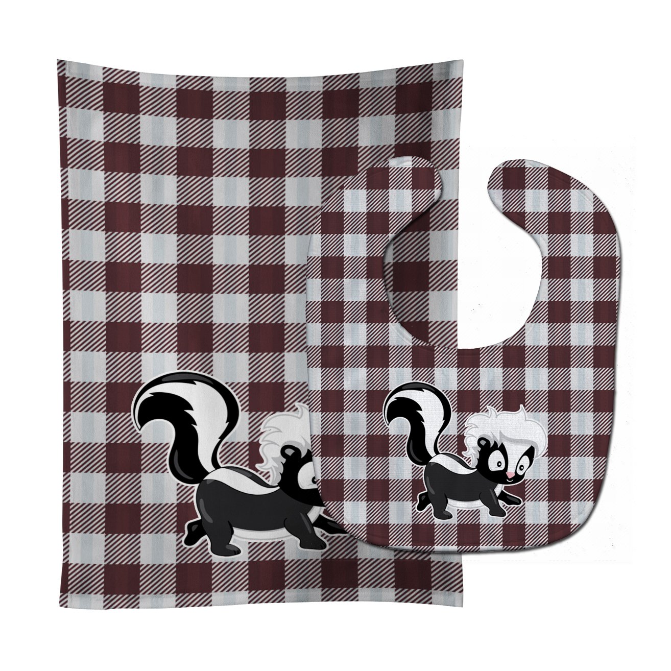 Skunk Baby Bib & Burp Cloth BB9168STBU by Caroline's Treasures