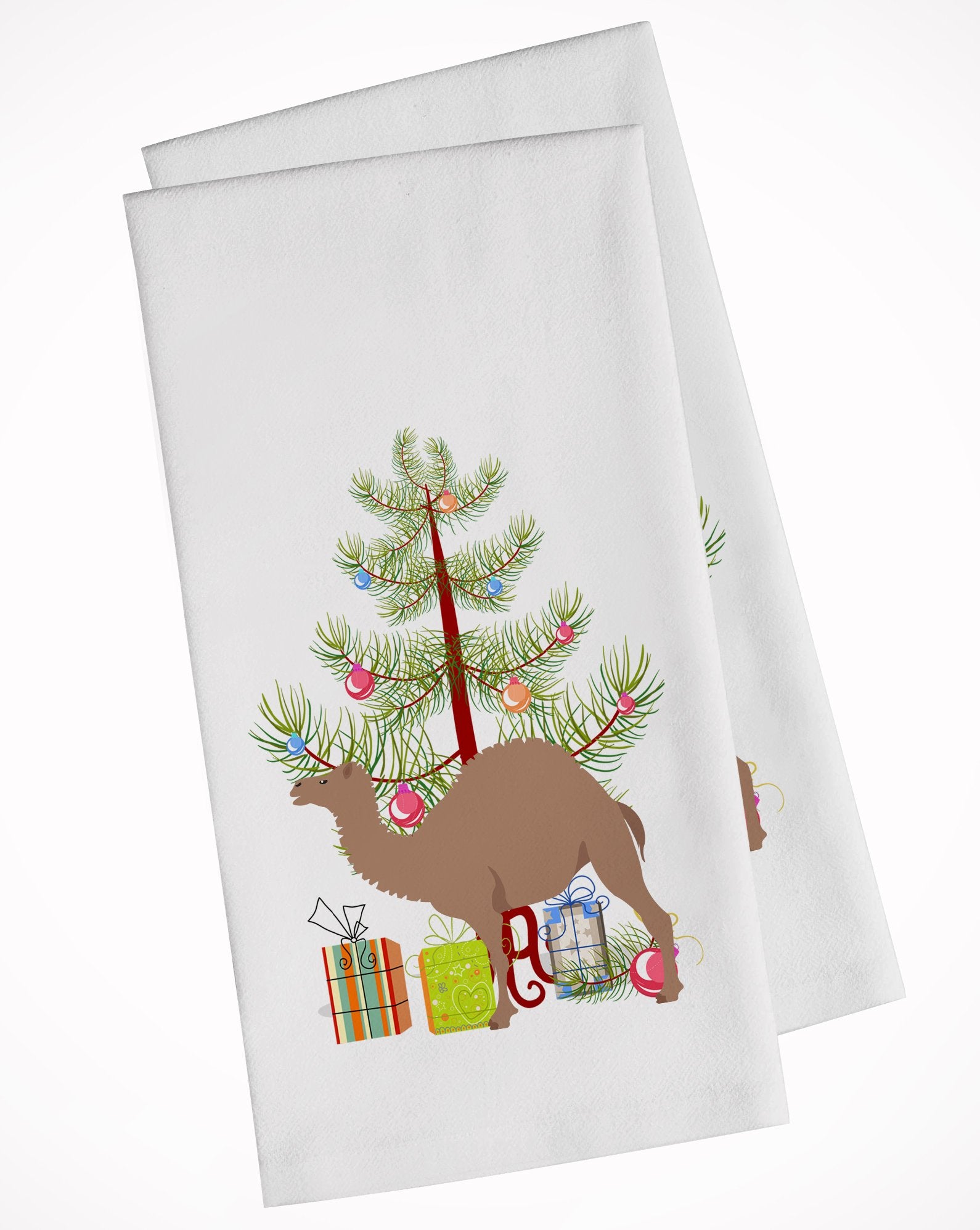 F1 Hybrid Camel Christmas White Kitchen Towel Set of 2 BB9186WTKT by Caroline's Treasures