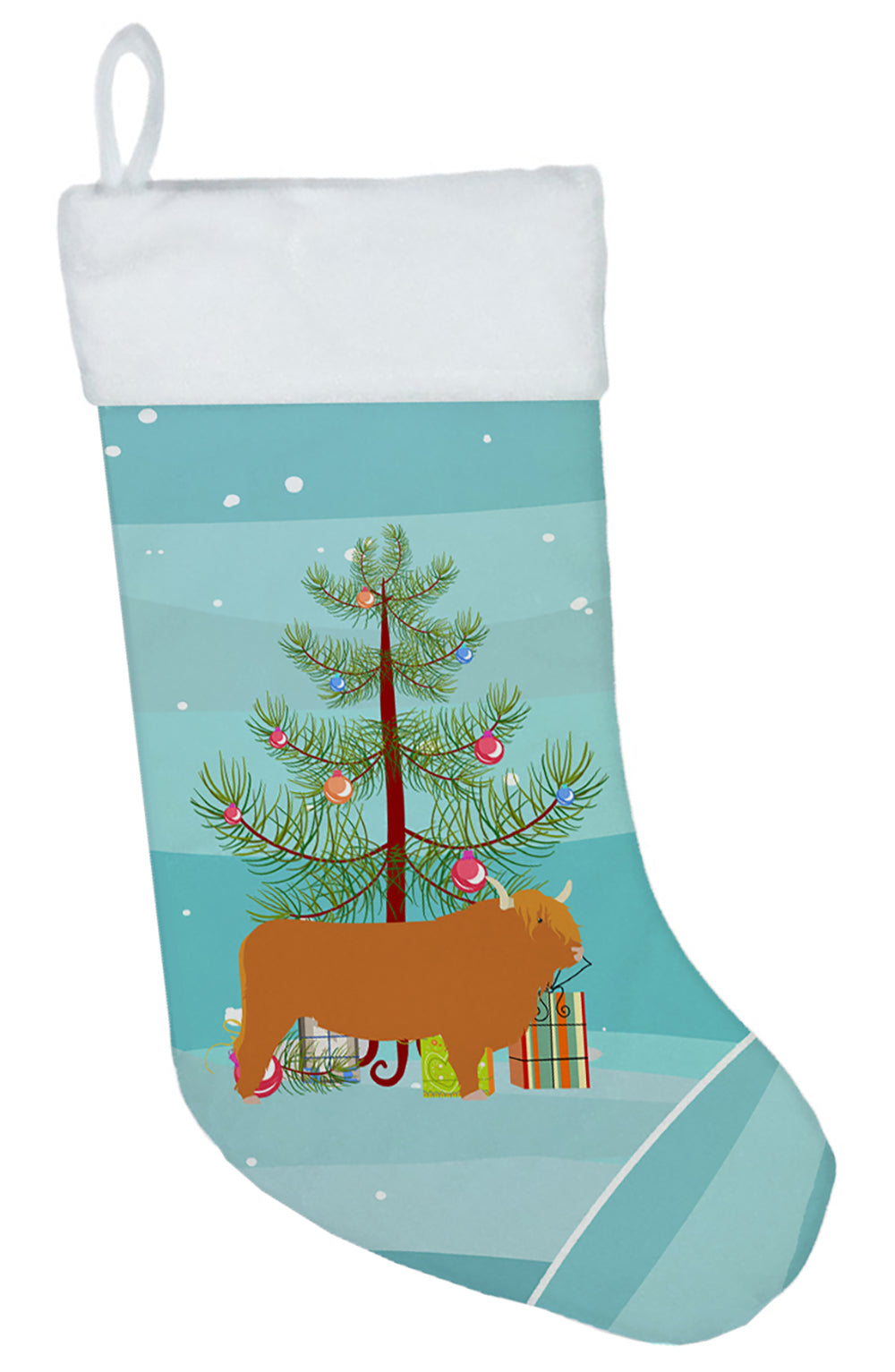 Highland Cow Christmas Christmas Stocking BB9187CS  the-store.com.