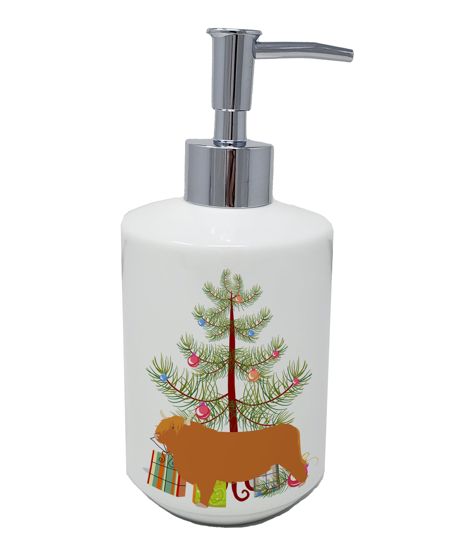 Buy this Highland Cow Christmas Ceramic Soap Dispenser