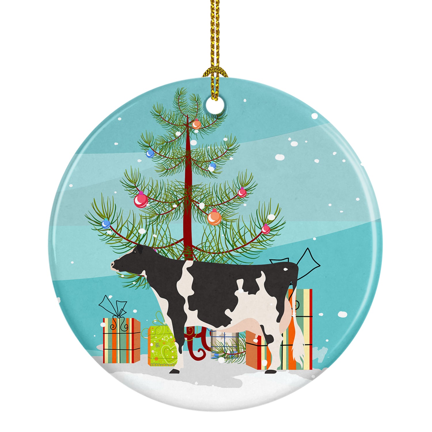 Holstein Cow Christmas Ceramic Ornament BB9189CO1 - the-store.com