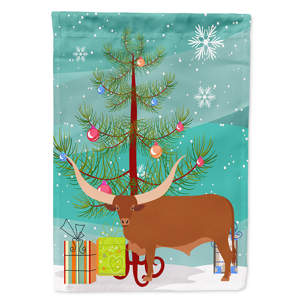 Ankole-Watusu Cow Christmas Flag Canvas House Size BB9190CHF  the-store.com.