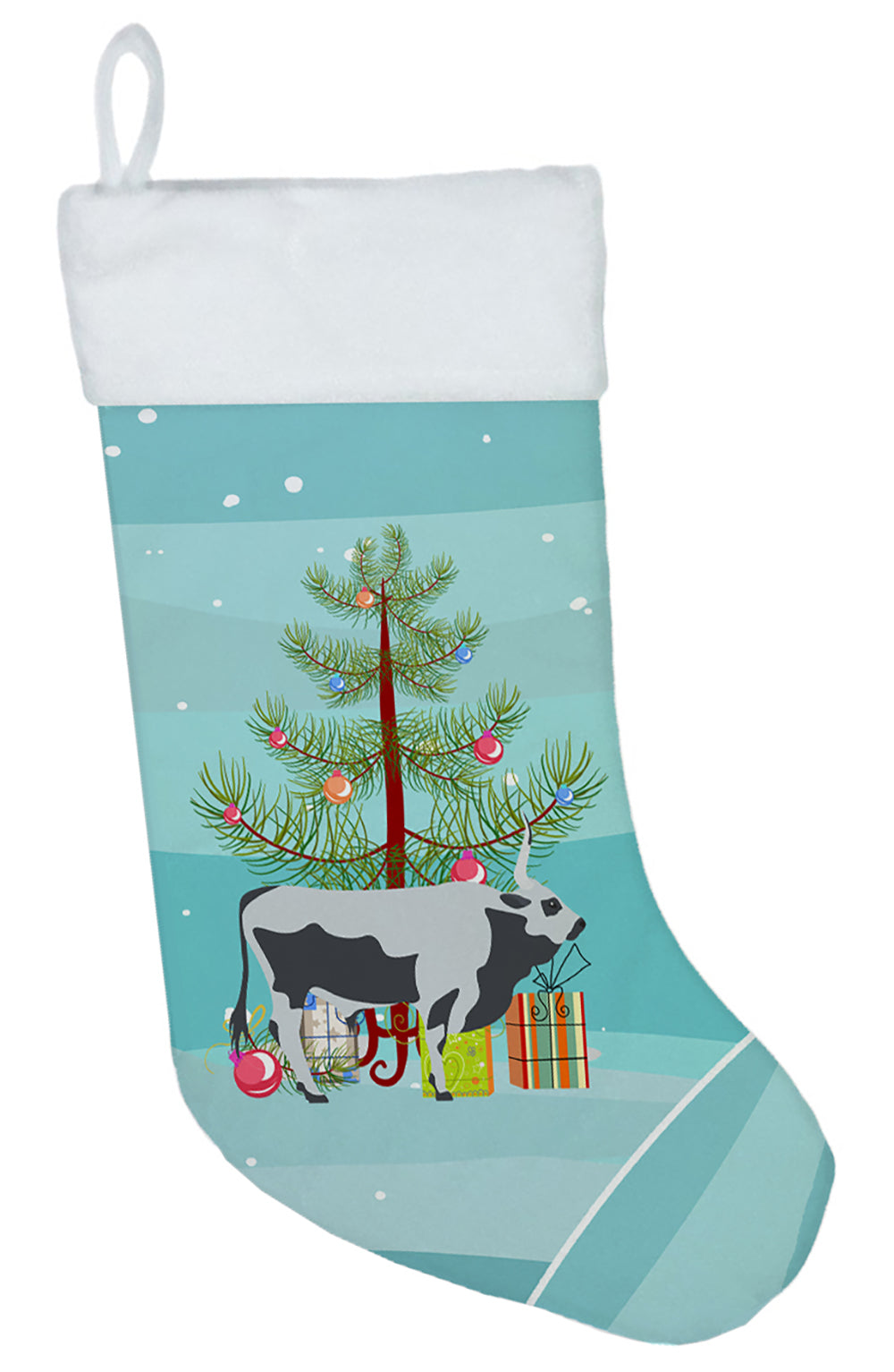 Hungarian Grey Steppe Cow Christmas Christmas Stocking BB9191CS  the-store.com.