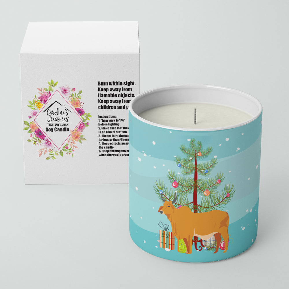 Zebu Indicine Cow Christmas 10 oz Decorative Soy Candle - the-store.com