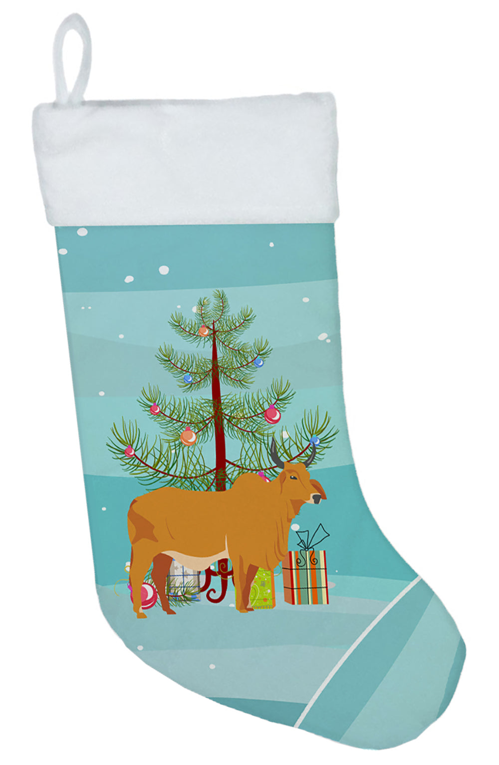 Zebu Indicine Cow Christmas Christmas Stocking BB9192CS  the-store.com.