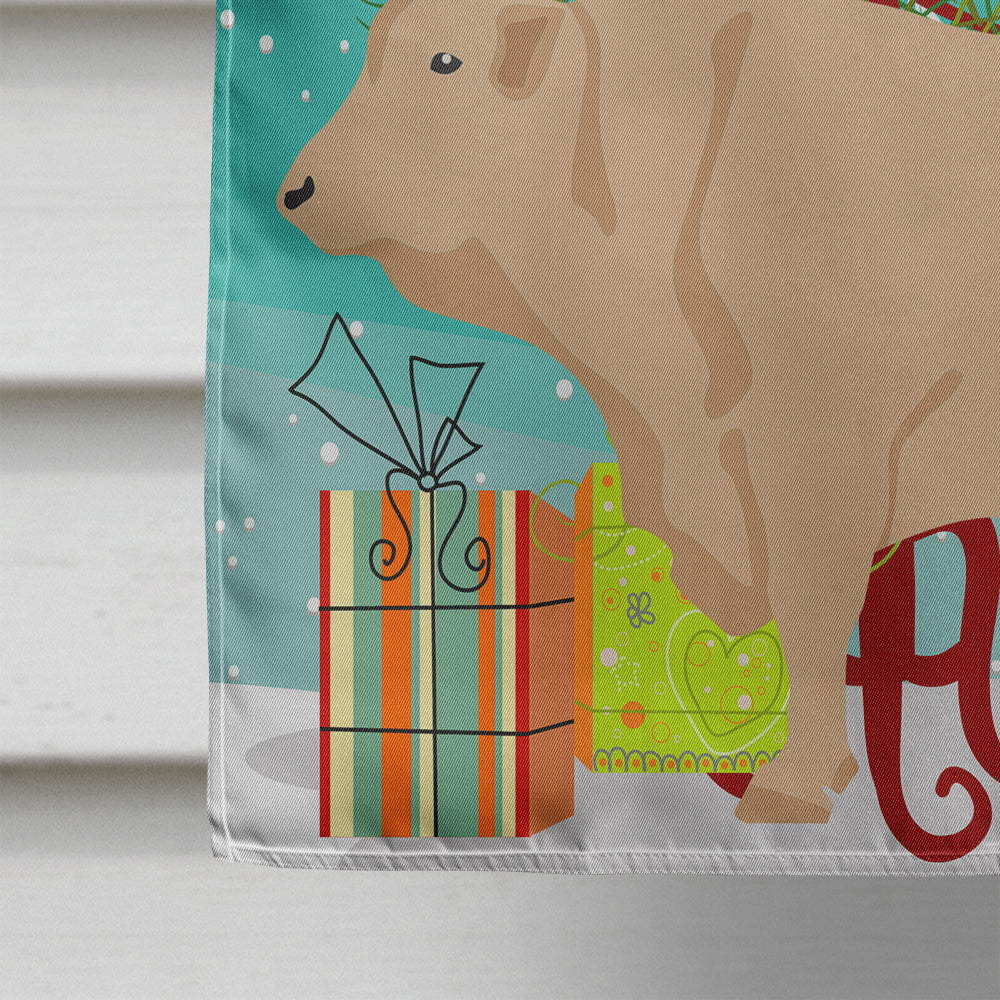 Charolais Cow Christmas Flag Canvas House Size BB9193CHF  the-store.com.