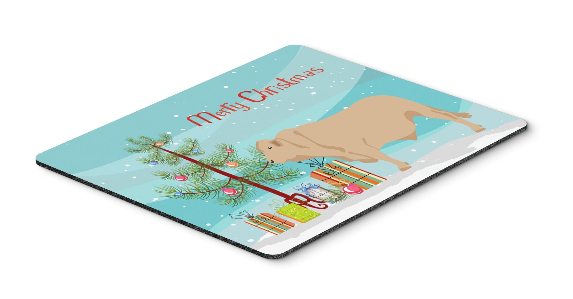 Charolais Cow Christmas Mouse Pad, Hot Pad or Trivet BB9193MP by Caroline's Treasures