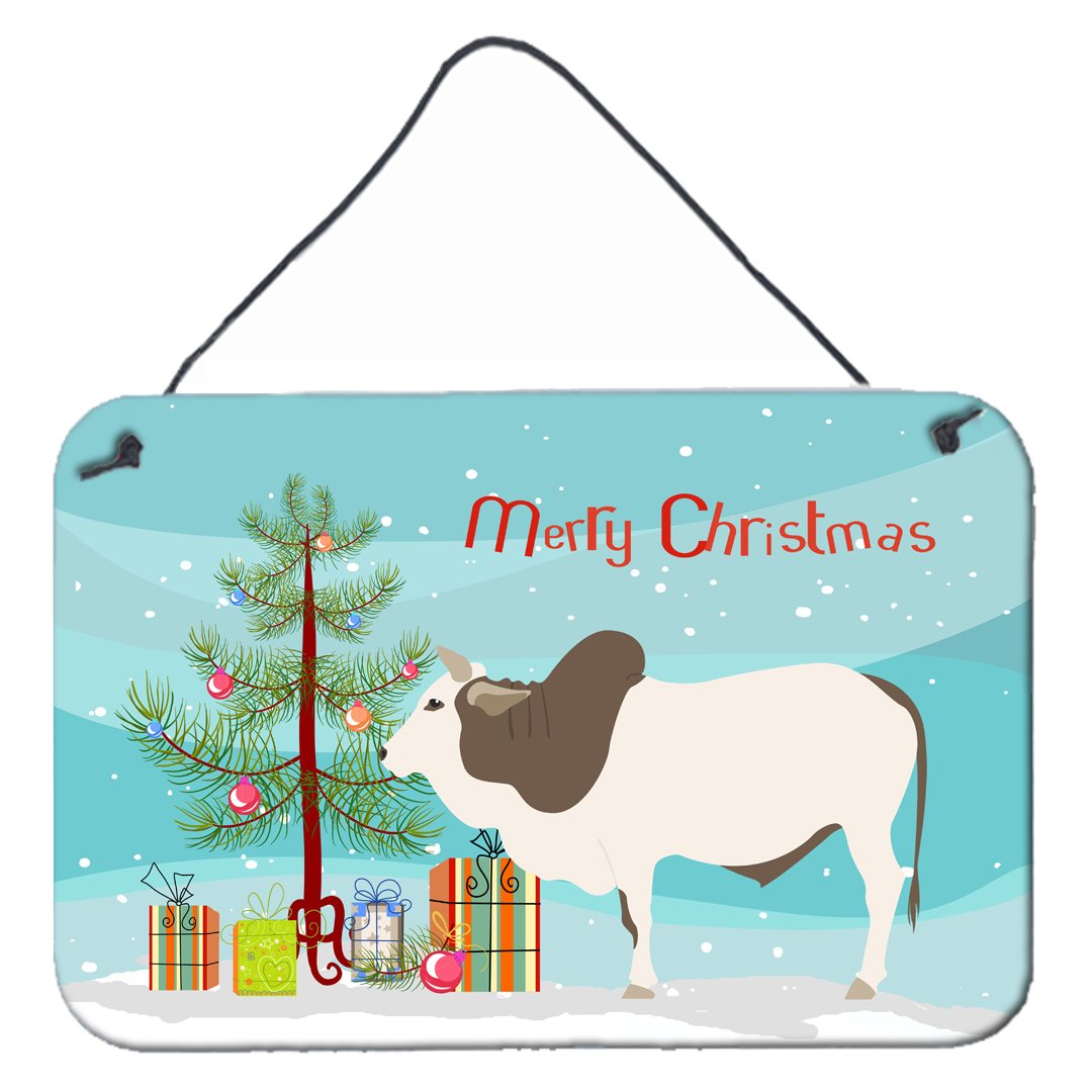 Malvi Cow Christmas Wall or Door Hanging Prints BB9197DS812 by Caroline's Treasures