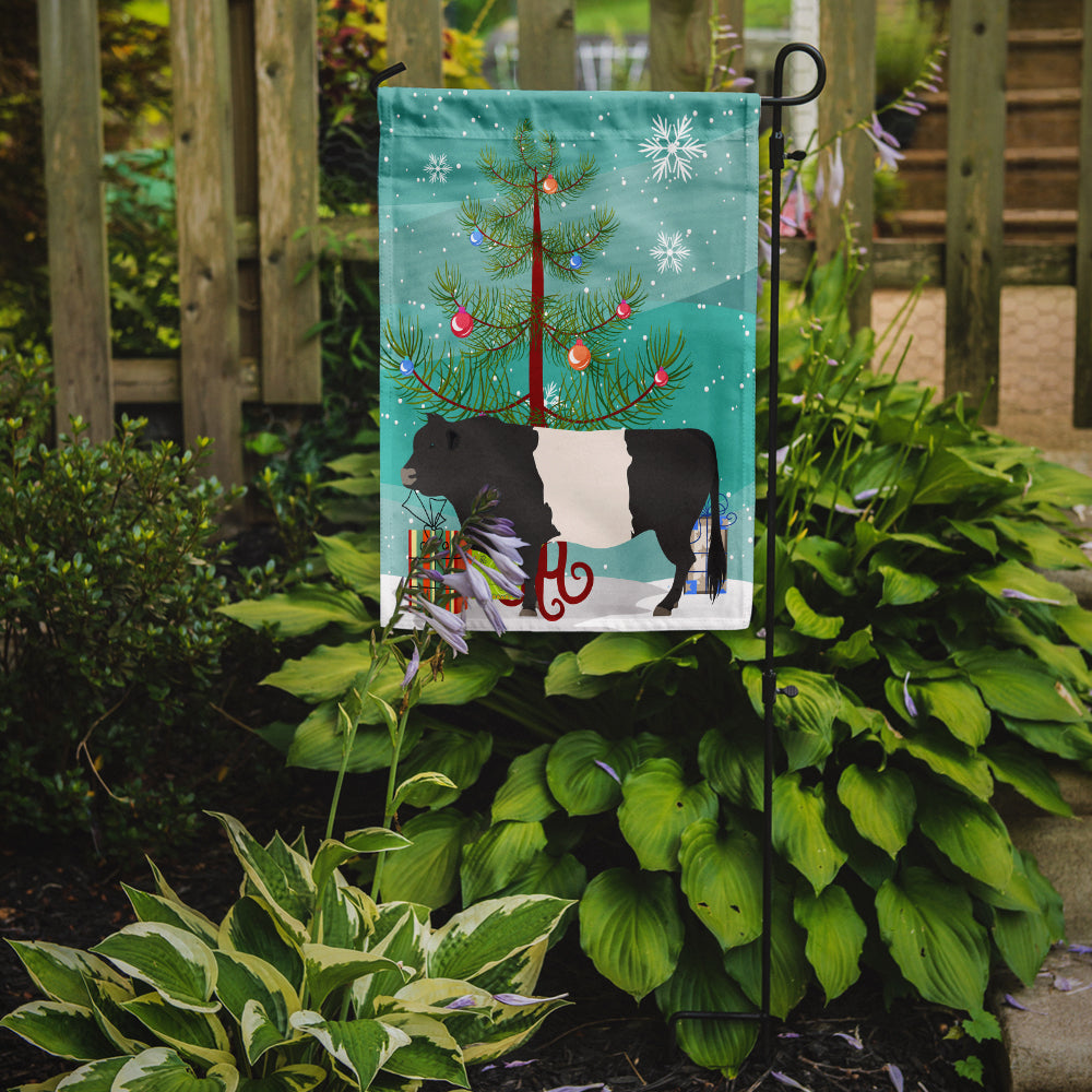 Belted Galloway Cow Christmas Flag Garden Size BB9198GF  the-store.com.