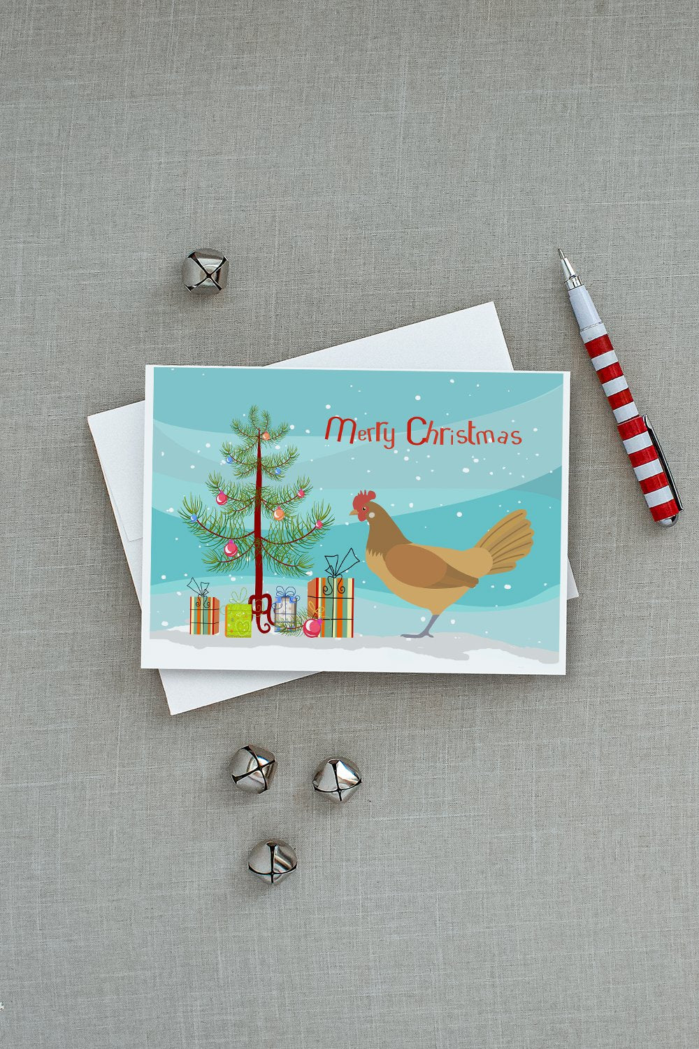 Frisian Friesian Chicken Christmas Greeting Cards and Envelopes Pack of 8 - the-store.com