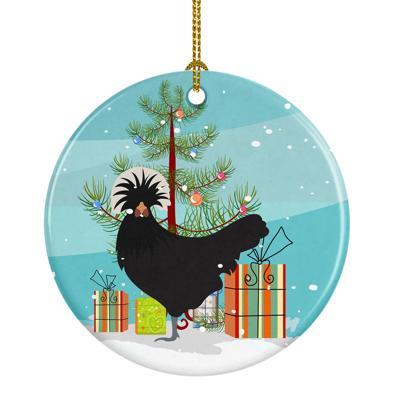 Polish Poland Chicken Christmas Ceramic Ornament BB9201CO1 - the-store.com