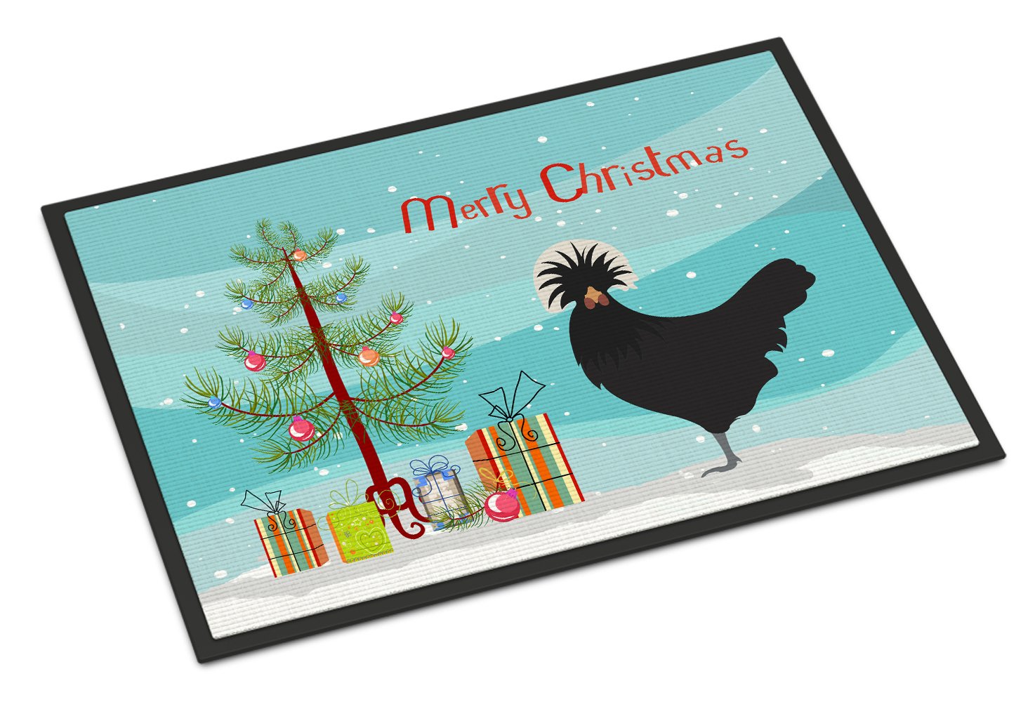 Polish Poland Chicken Christmas Indoor or Outdoor Mat 24x36 BB9201JMAT by Caroline's Treasures