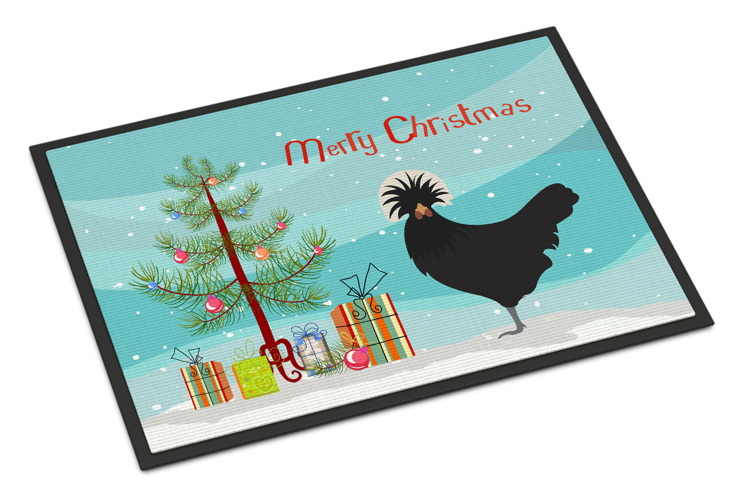 Polish Poland Chicken Christmas Indoor or Outdoor Mat 18x27 BB9201MAT - the-store.com