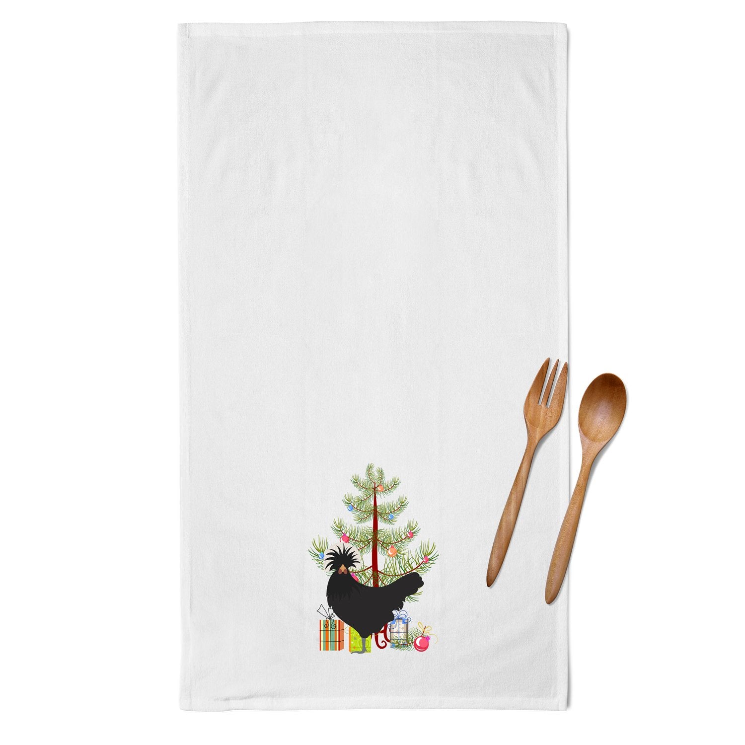 Polish Poland Chicken Christmas White Kitchen Towel Set of 2 BB9201WTKT by Caroline's Treasures