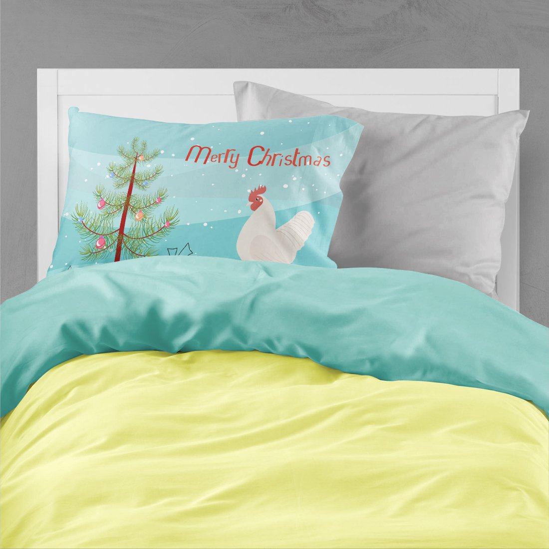 German Langshan Chicken Christmas Fabric Standard Pillowcase BB9204PILLOWCASE by Caroline's Treasures