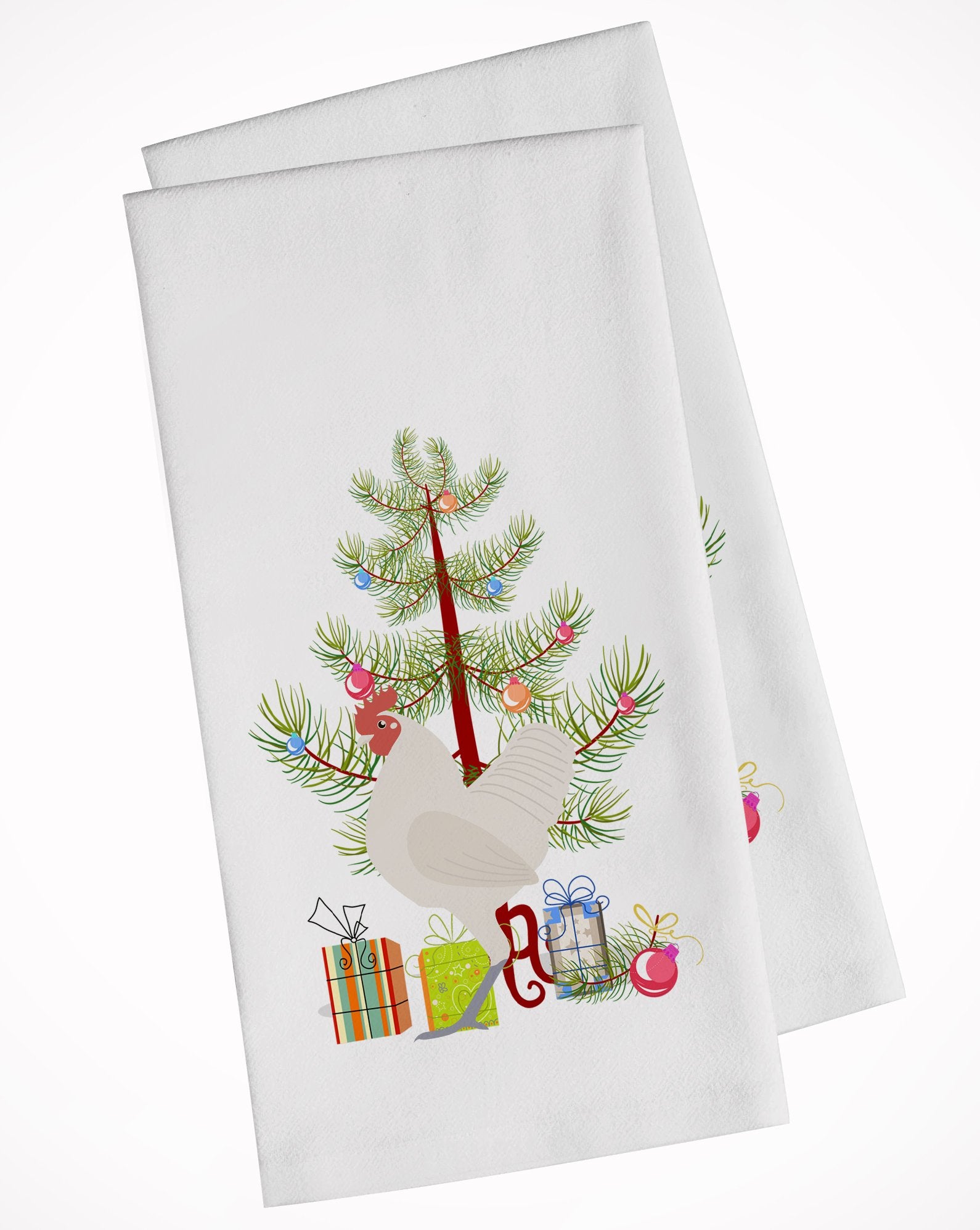 German Langshan Chicken Christmas White Kitchen Towel Set of 2 BB9204WTKT by Caroline's Treasures