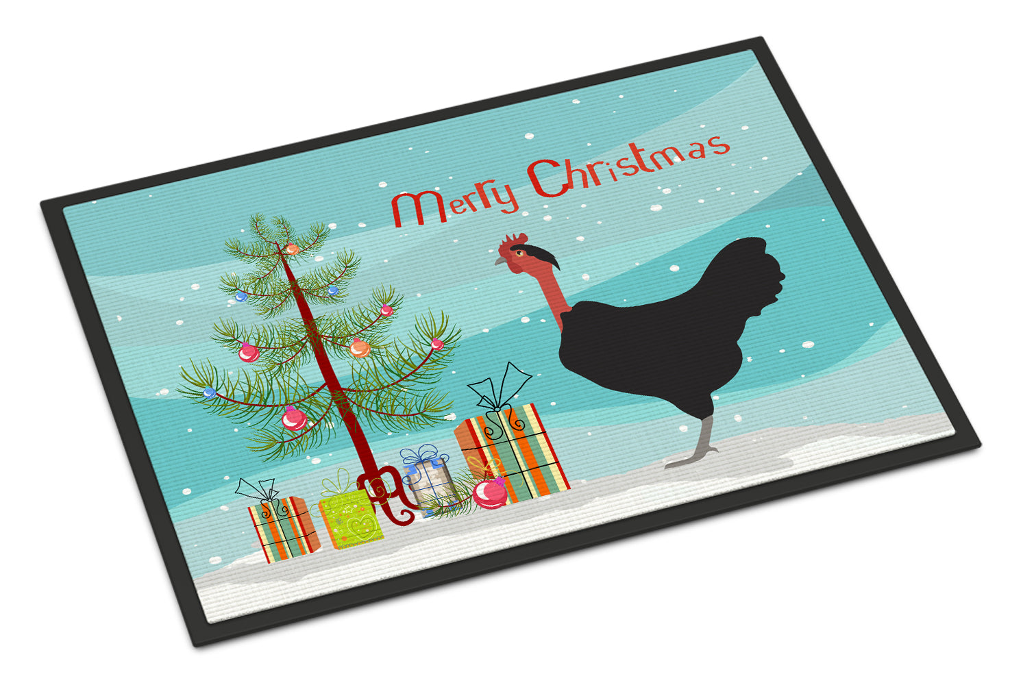 Naked Neck Chicken Christmas Indoor or Outdoor Mat 18x27 BB9206MAT - the-store.com