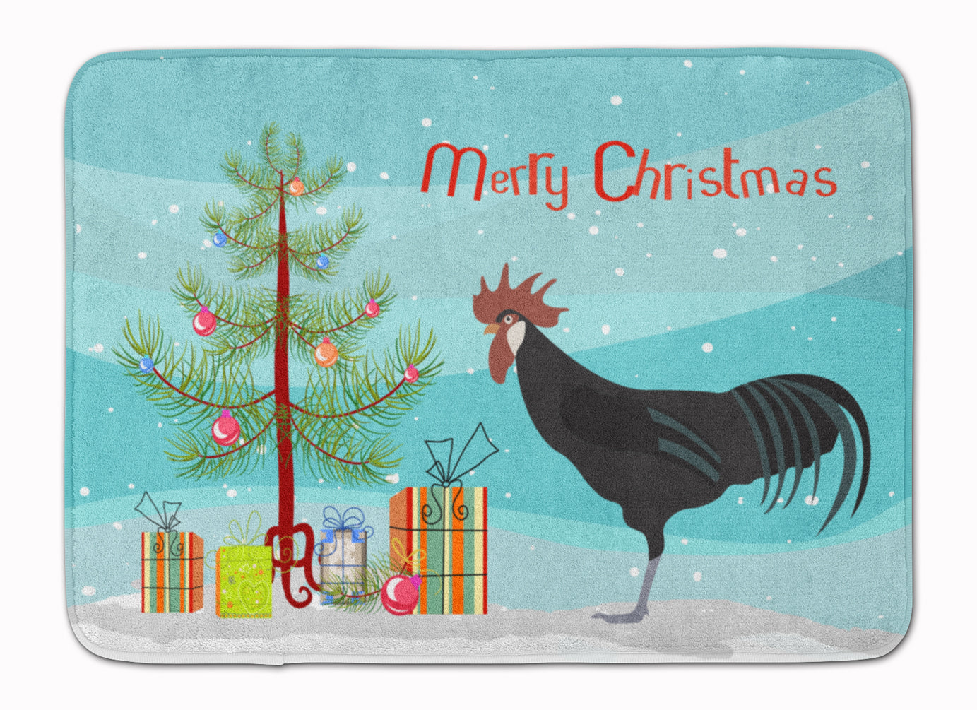 Minorca Ctalalan Chicken Christmas Machine Washable Memory Foam Mat BB9208RUG - the-store.com