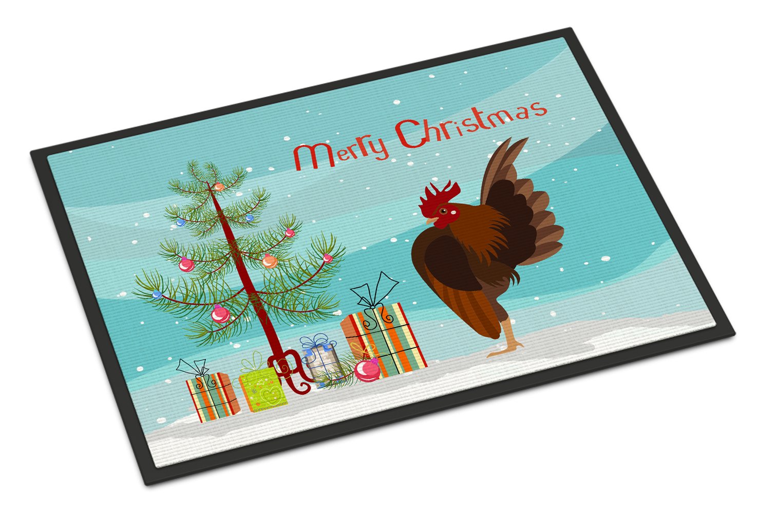 Malaysian Serama Chicken Christmas Indoor or Outdoor Mat 24x36 BB9209JMAT by Caroline's Treasures