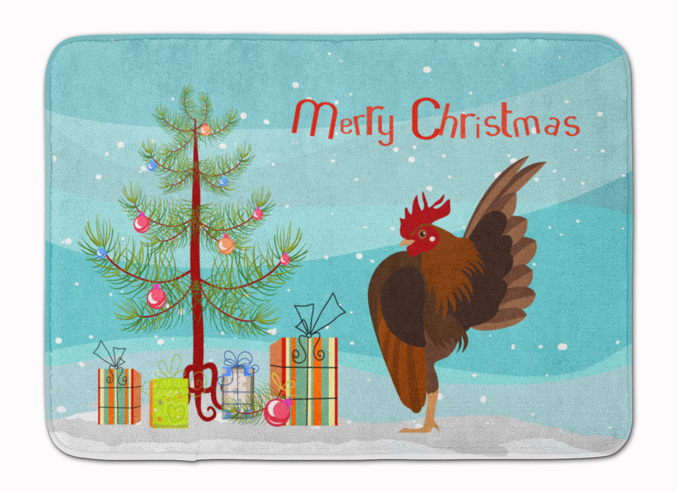 Malaysian Serama Chicken Christmas Machine Washable Memory Foam Mat BB9209RUG - the-store.com