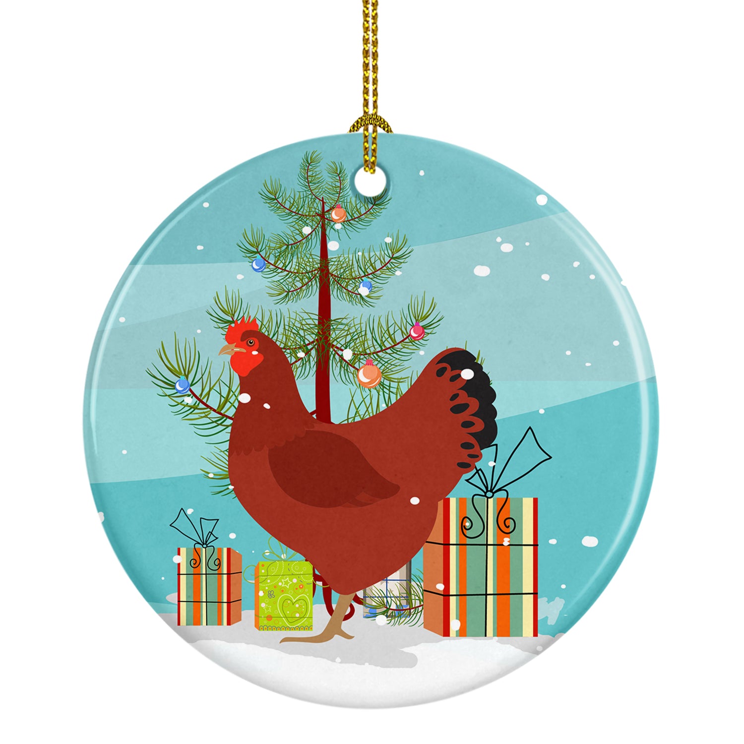 New Hampshire Red Chicken Christmas Ceramic Ornament BB9210CO1 - the-store.com