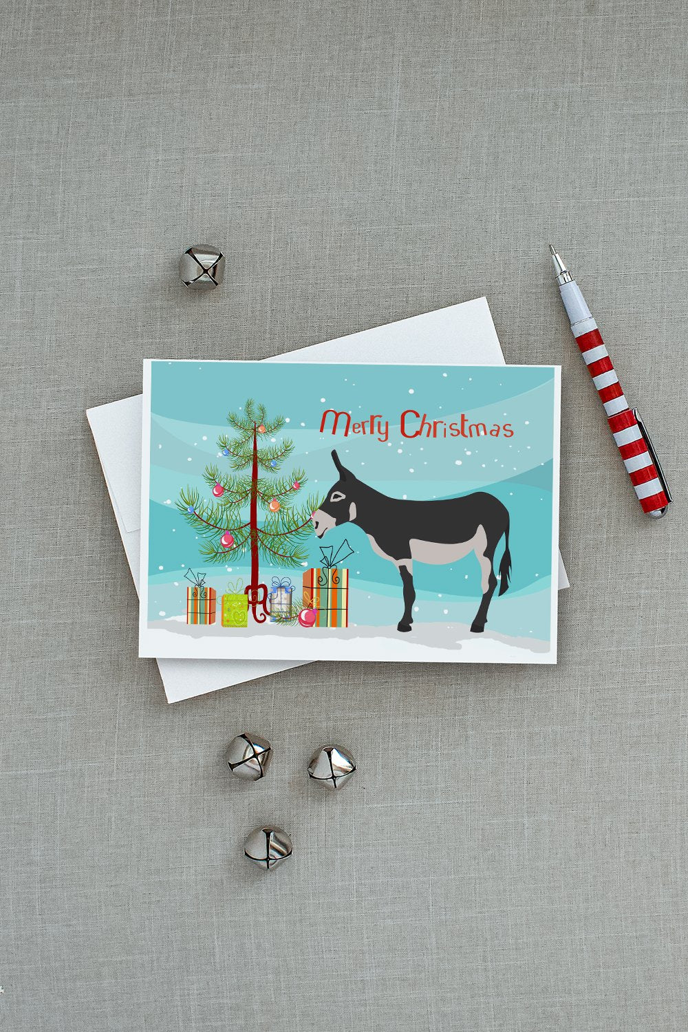 American Mammoth Jack Donkey Christmas Greeting Cards and Envelopes Pack of 8 - the-store.com