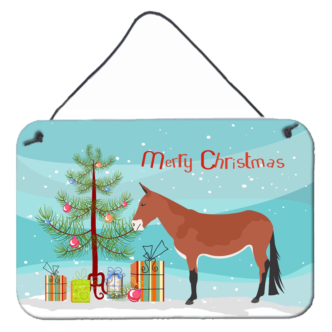 Mule Christmas Wall or Door Hanging Prints BB9212DS812 by Caroline&#39;s Treasures