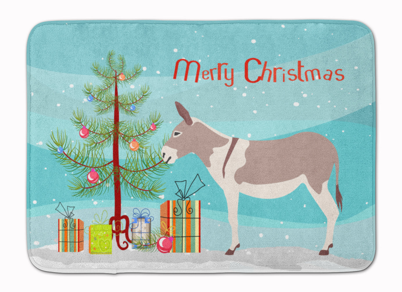 Australian Teamster Donkey Christmas Machine Washable Memory Foam Mat BB9213RUG - the-store.com