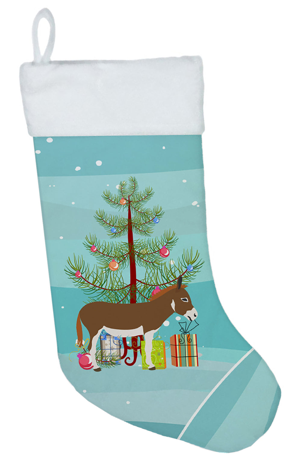 Miniature Mediterranian Donkey Christmas Christmas Stocking BB9214CS  the-store.com.