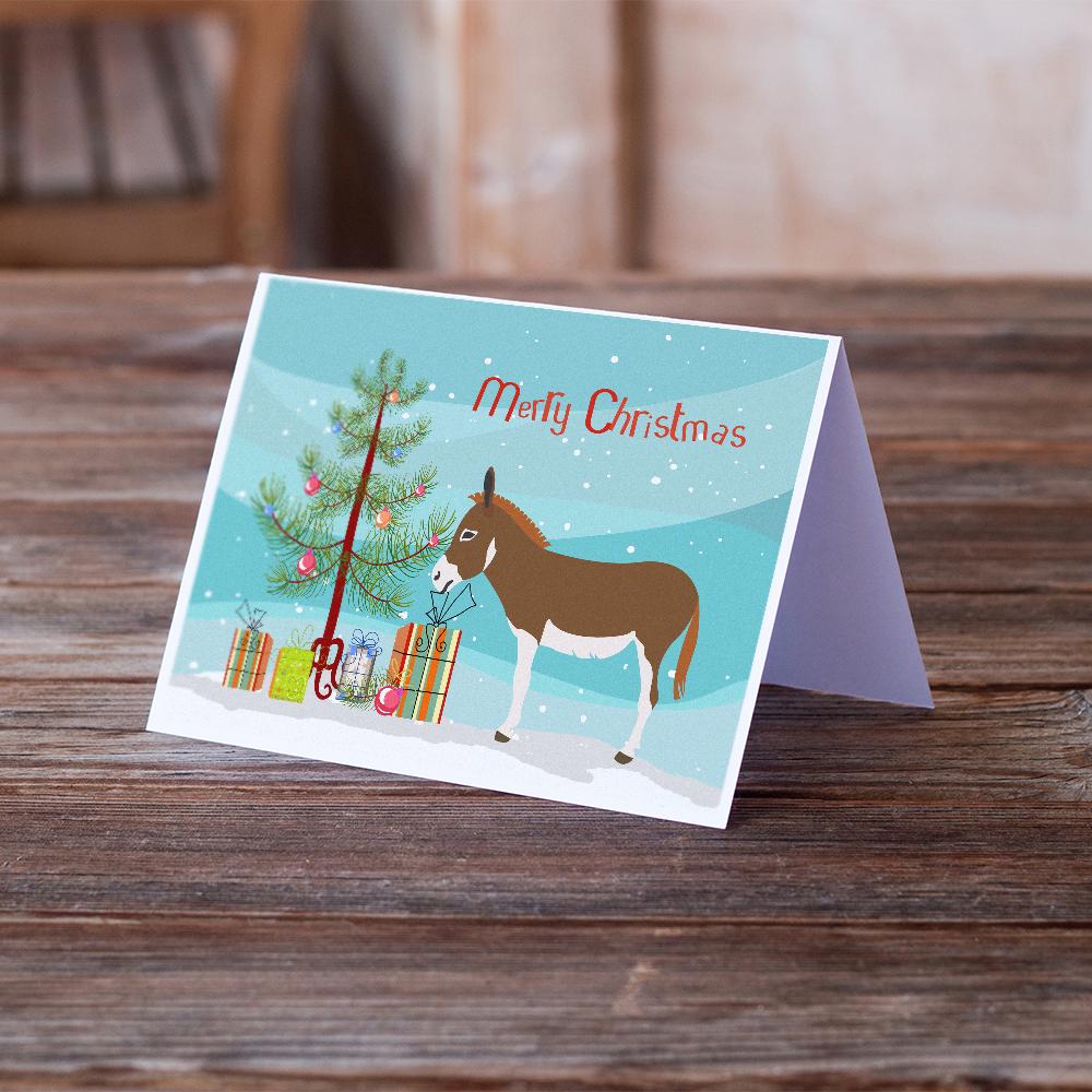 Miniature Mediterranian Donkey Christmas Greeting Cards and Envelopes Pack of 8 - the-store.com
