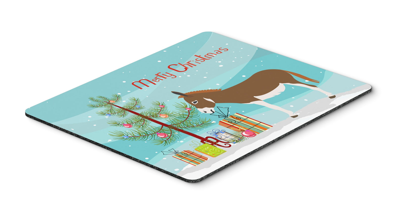 Miniature Mediterranian Donkey Christmas Mouse Pad, Hot Pad or Trivet BB9214MP by Caroline's Treasures