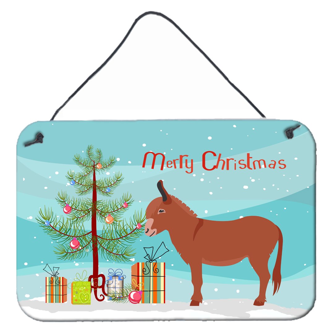 Irish Donkey Christmas Wall or Door Hanging Prints BB9215DS812 by Caroline's Treasures